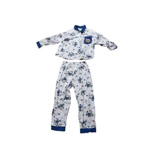 Vintage True Colors Sleepwear PJ Set Womens Pinstripe Teddy Bear Flannel